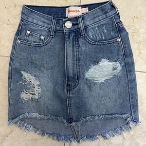 Showpo. Jean Skirt never worn!